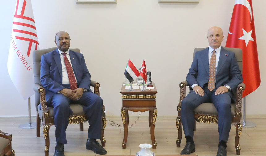 YÖK Başkanı, Sudan Dışişleri Bakanı ile görüştü