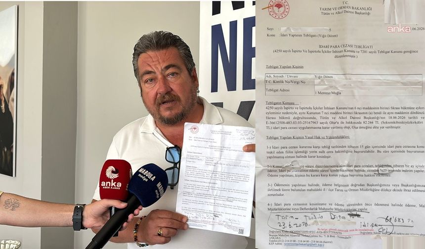Muğlalı oyuncuya alkol paylaşımı nedeniyle 82 bin lira ceza kesildi
