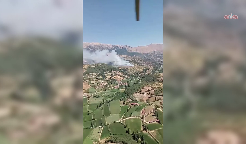 Kiraz’da ziraai alanda başlayan yangın ormana sıçradı