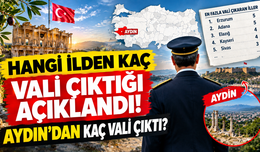 Hangi İlden Kaç Vali Çıktığı Açıklandı! Aydın’dan Kaç Vali Çıktı?