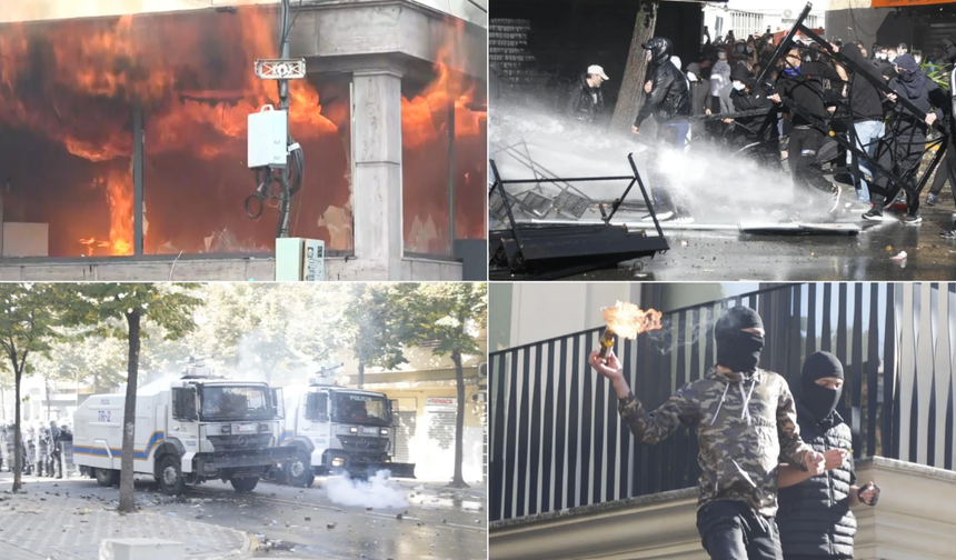 Arnavutluk’ta öğrenci protestoları: Eğitim Bakanlığı binası ateşe verildi