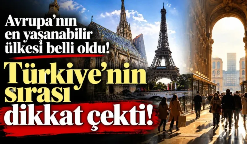 AVRUPA’NIN EN YAŞANABİLİR ÜLKELERİ AÇIKLANDI: LÜKSEMBURG ZİRVEDE, TÜRKİYE VE İSVİÇRE LİSTEDE TERS KÖŞE YAPTI!