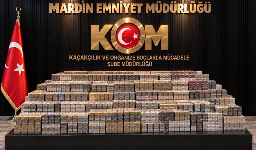 Mardin’de 12 bin 900 paket kaçak sigara ele geçirildi