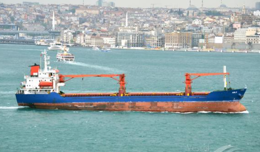 Bulgaristan açıklarında İHA saldırısına uğrayan yük gemisi battı