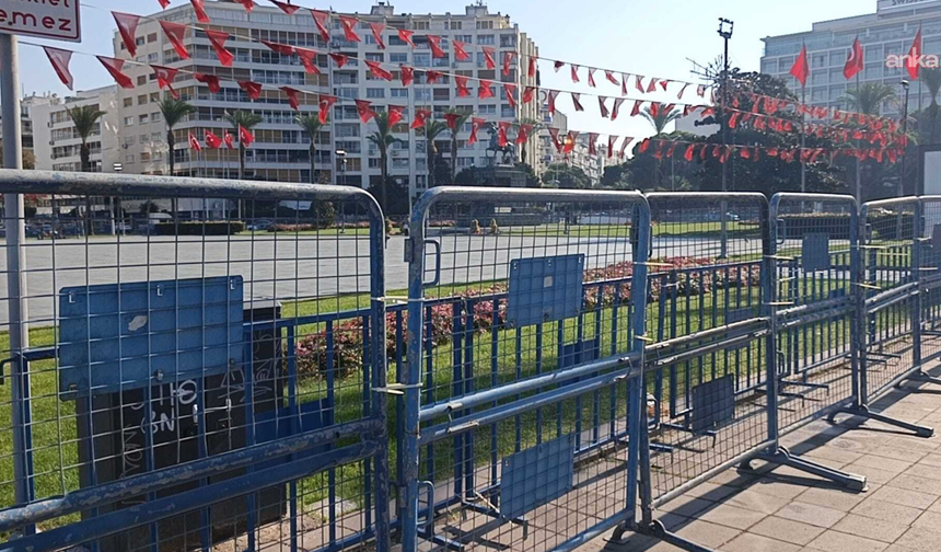 İzmir'de meydanlarda polis önlemi